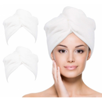 Amazon Microfiber Lady Hair Dry Towel Hair Turban Towel With Customize Logo And Color Free Sample Available